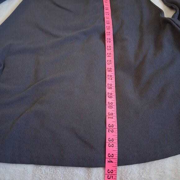 ASOS Design Women's Size 12 Charcoal Gray Ribbed Roll Neck Mini Dress - Picture 12 of 12